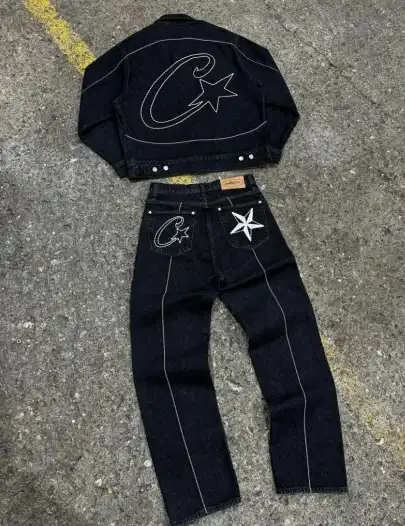 Corteiz C-Star Denim Jacket & Jeans Set [39 styles] 3